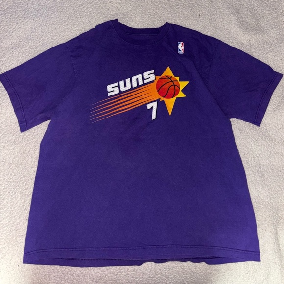 RARE Vintage NBA Player Phoenix Suns #7 K. Johnson Cotton T-Shirt Purple Size XL - Picture 1 of 3
